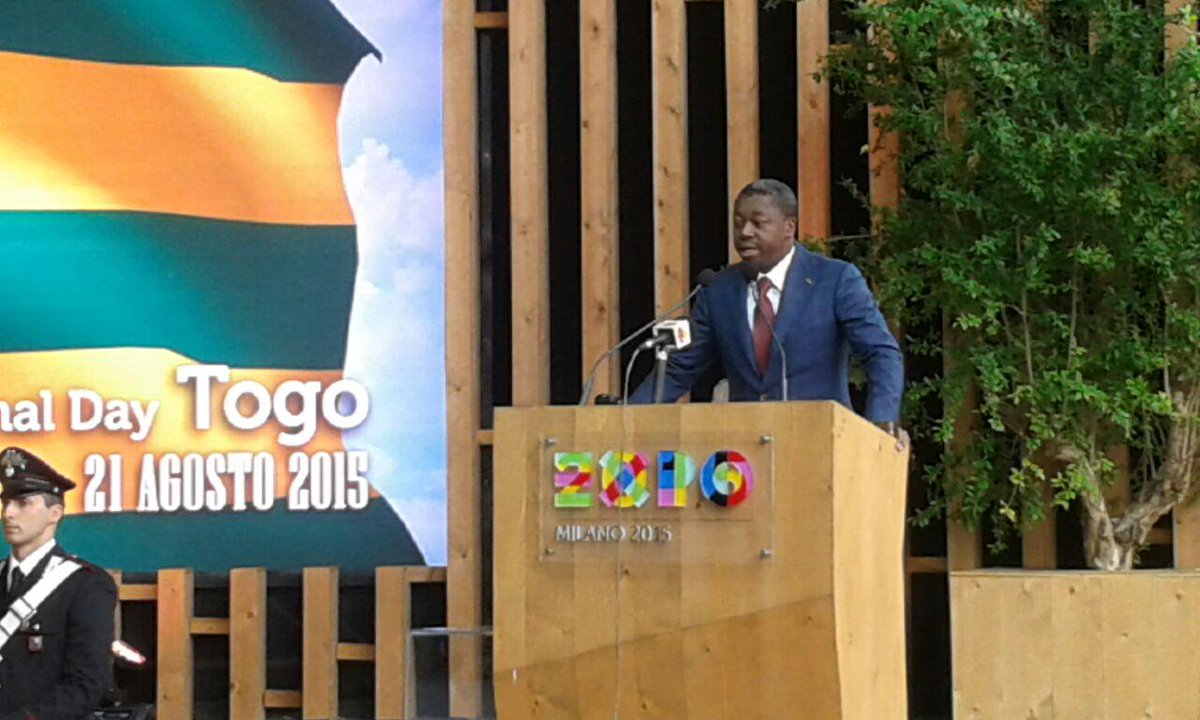 Allocution de son Excellence Monsieur Faure Gnassingbe <a href="/Expo2015Milano/">Expo Milano 2015</a> <a href="/cinalawson/">Cina Lawson</a> <a href="/republicoftogo/">TOGO</a> <a href="/RaiExpo/">Rai Expo</a> <a href="/RaiExpo/">Rai Expo</a>