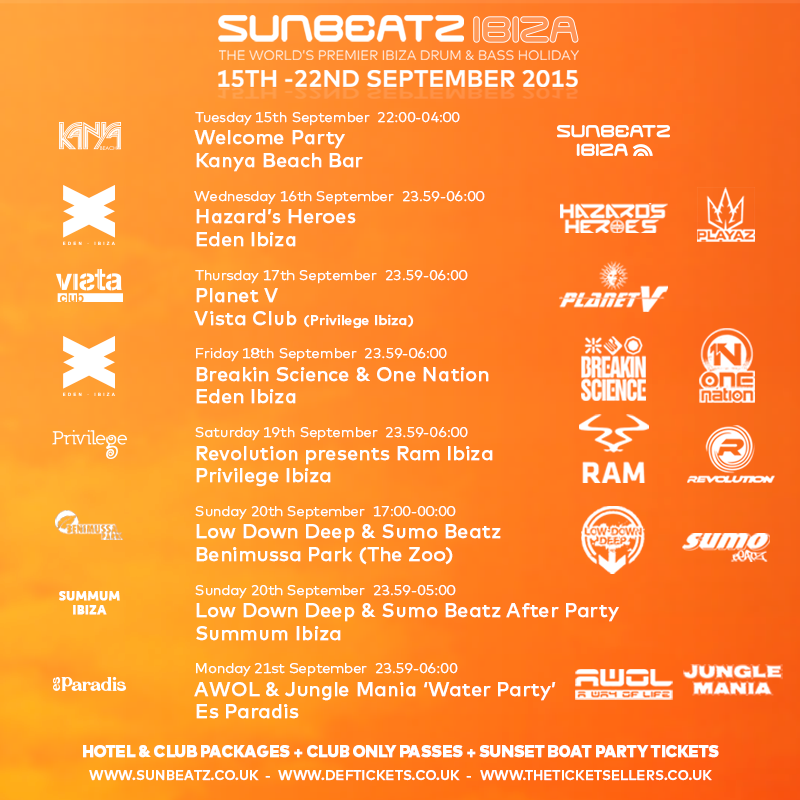 SunbeatzIbiza's tweet photo. 4 wks Today at #SunbeatzIbiza 2015 @breakinscience &amp; @OneNationLondon at @eden_ibiza 18.09.15 http://t.co/rXPwqtRcgc http://t.co/9kCDQswbj9