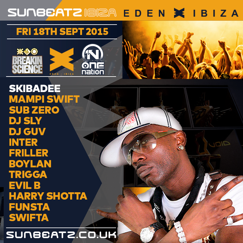 SunbeatzIbiza's tweet photo. 4 wks Today at #SunbeatzIbiza 2015 @breakinscience &amp; @OneNationLondon at @eden_ibiza 18.09.15 http://t.co/rXPwqtRcgc http://t.co/9kCDQswbj9