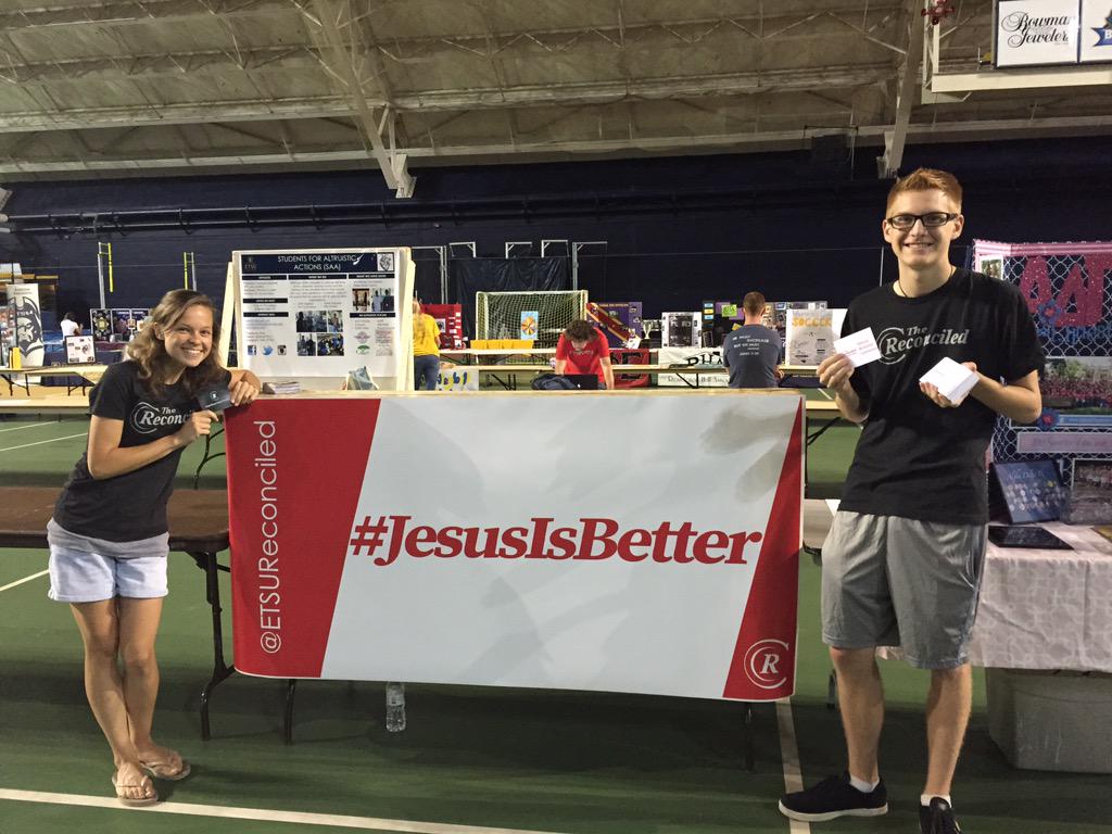 ETSUReconciled's tweet photo. Excited to meet @etsu freshmen at the Preview Expo! #previewready #jesusisbetter http://t.co/IlCedsJquu