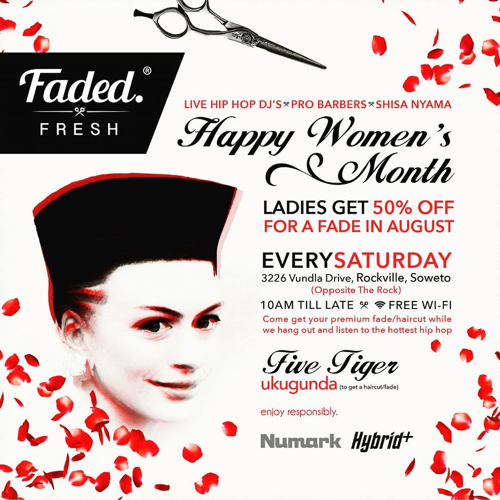 Truesolez's tweet photo. Faded Fresh !Women's Month RSA support! http://t.co/zYmrYq4JeB