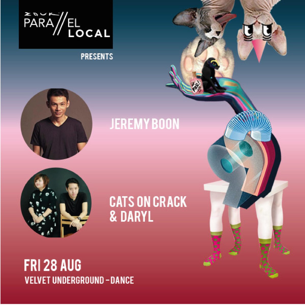 zouksingapore's tweet image. Another night of strong sonic assault due this 28 Aug at #ParallelVelvet w @jeremyboon, @djcatsoncrack &amp;amp; Daryl Chan