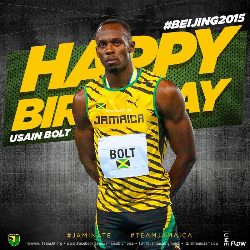 Happy 29th Birthday to Usain Bolt (     