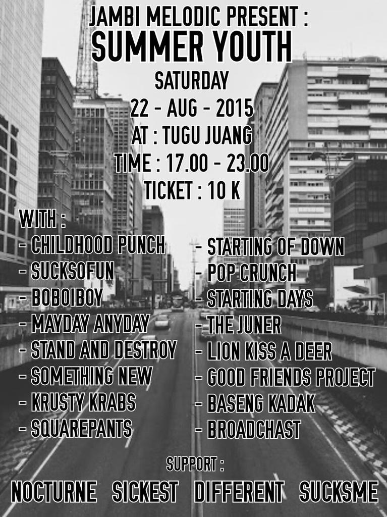 JHON OBI MIKEL (@arjunadegoryo) on Twitter photo Yuk mari yang bingung malam mingguan mau kemana?gabung aja sini <a href="/JambiMelodic/">Melodic Jambi</a> di tugu juang lantai 2 tiket 10000 bae. Yuk mari yang bingung malam mingguan mau kemana?gabung aja sini <a href="/JambiMelodic/">Melodic Jambi</a> di tugu juang lantai 2 tiket 10000 bae.
