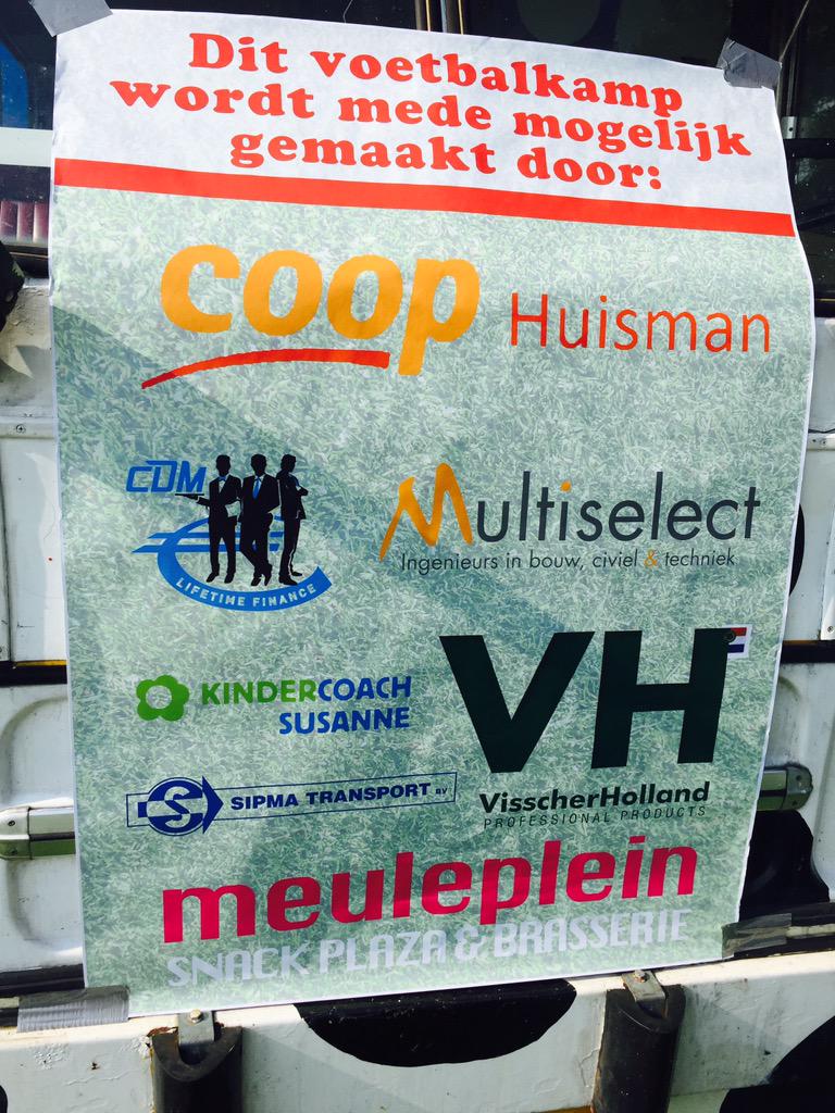 Dankzij deze partners is het voetbalkamp 2015 mede mogelijk gemaakt! Bedankt sponsoren!