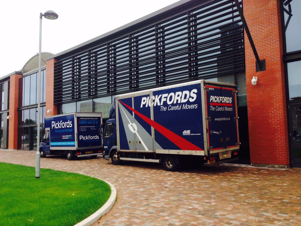 The movers are here! Just one month to go until the opening of our magnificent #BayCampus 🚛🏫😃 #exciting #swanseauni