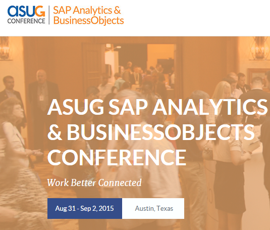 ASUG_BI's tweet photo. 10 days: #ASUG #SABOUC - looking forward to more education, networking &amp; influence in Austin! http://t.co/VDuuHYACak http://t.co/5dc4tvhpI7