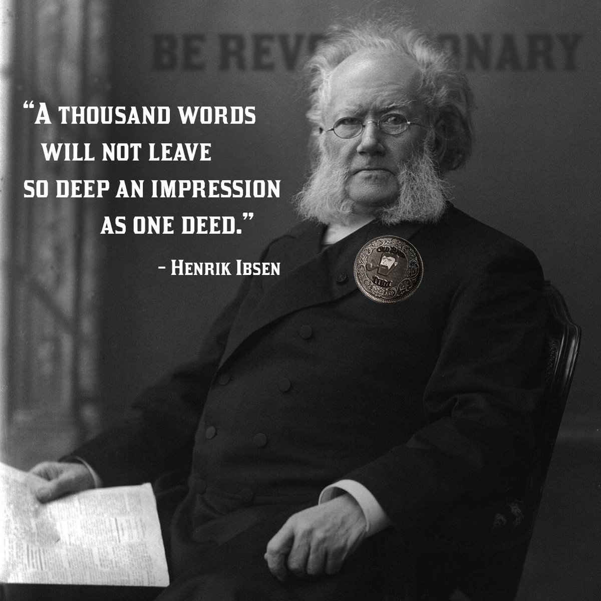 knowourpast's tweet photo. What deed could you do today in place of what is usually spoken? #OldBard #Quote http://t.co/vjB42rGrq0