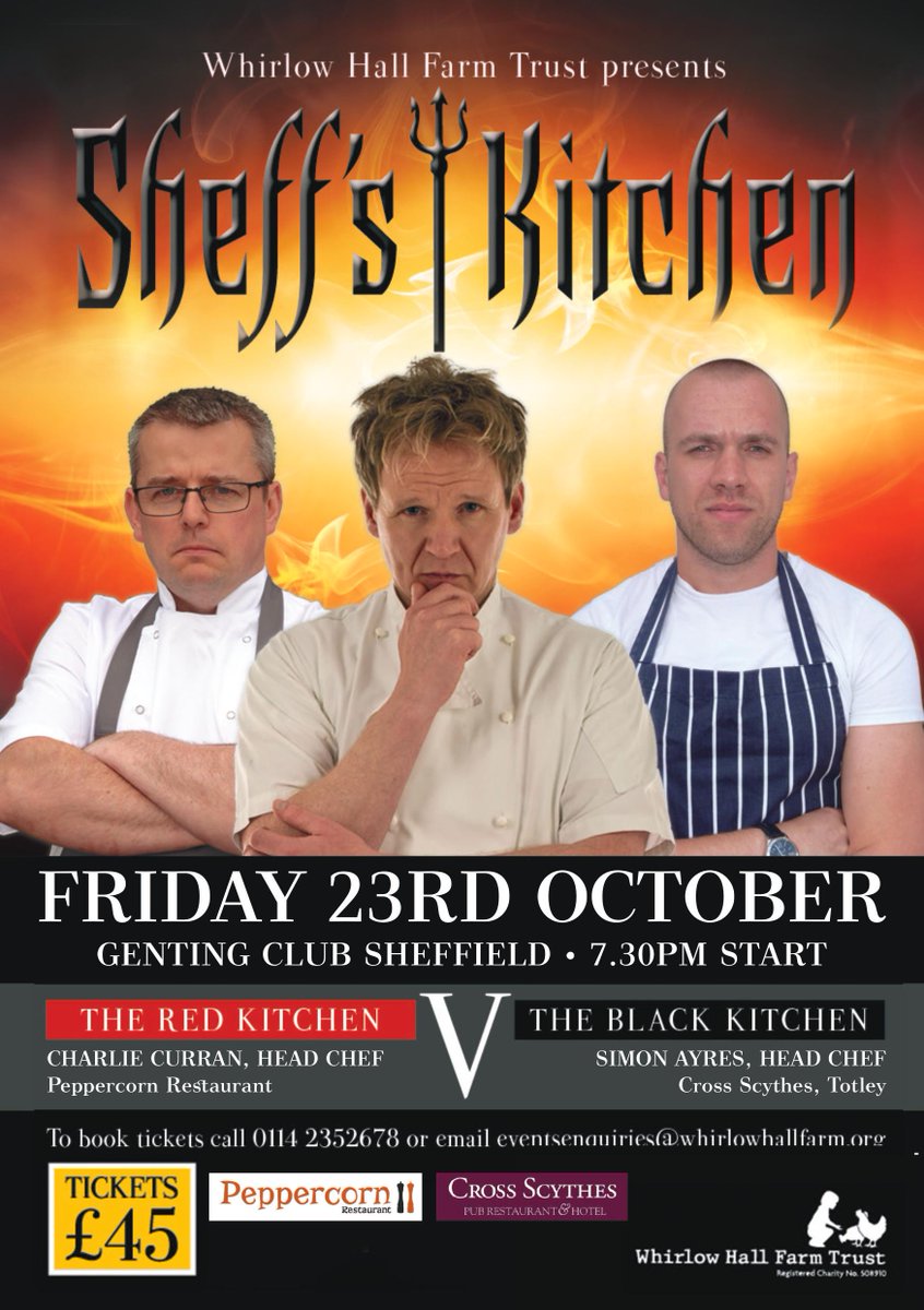 It's time #SheffsKitchen FINAL is here!! <a href="/simonchefayres/">Simon Ayres</a> V's @peppchefcharlie tickets on sale now! 0114 2352678