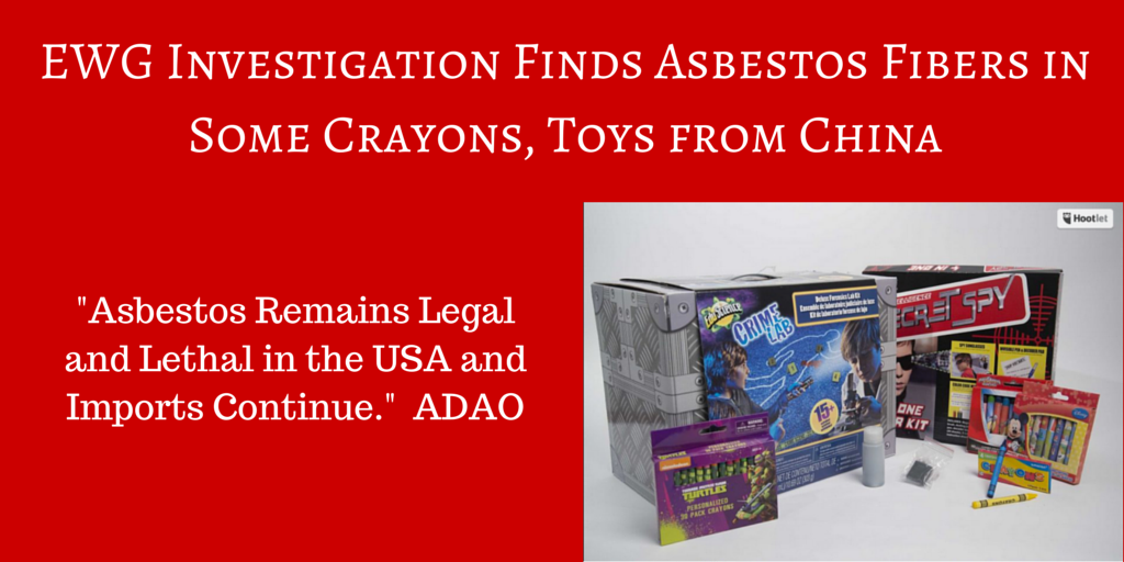 Linda_ADAO's tweet photo. DANGER! #Asbestos found in children's toys new study from @EWG #ENDMeso https://t.co/FMwBOzJj1L
