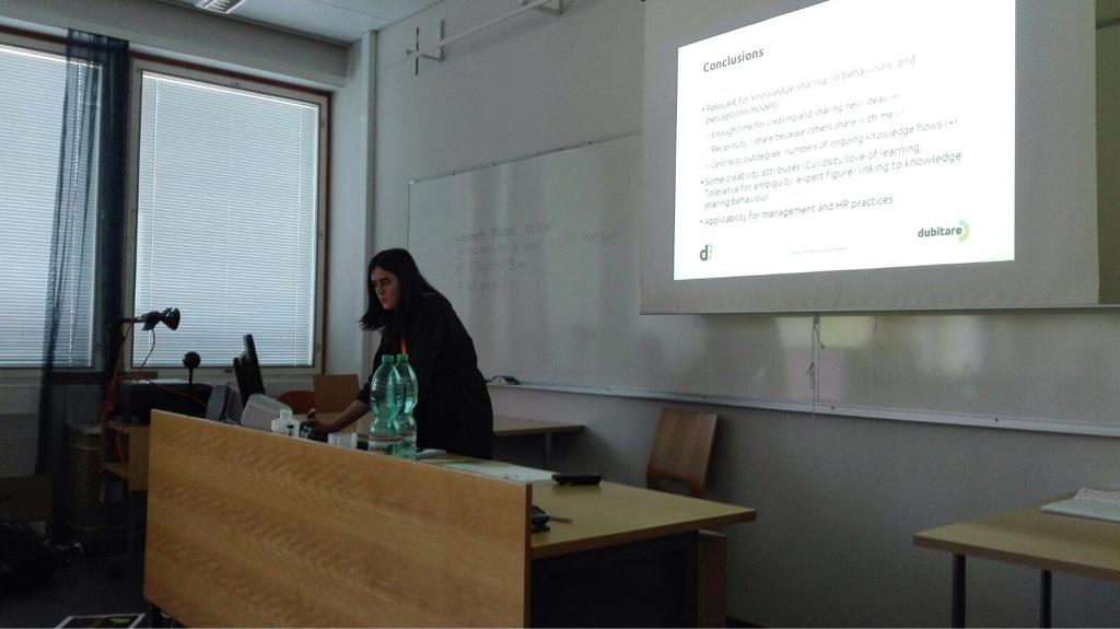 dubitareinfo's tweet photo. Does #creativity drive knowledge sharing and knowledge creation? Gloria Álvarez @guirepso #Work2015 #innovation http://t.co/Es3ApXHBEz