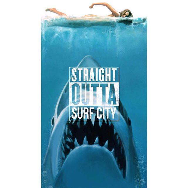 #couldnthelpit #strightoutta #hb #surfcityfamily #surfcityusa #huntingtonbeach #lol #shark @lawdog82 #hblife by its…