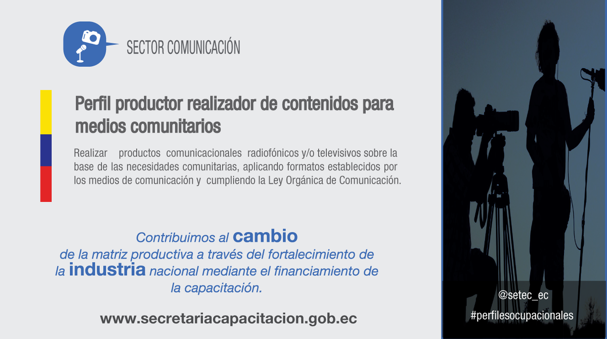 setec_ec's tweet photo. Conoce los perfiles para el sector comunicación http://t.co/CF2hm17640 … http://t.co/U7mvtfQ9XO