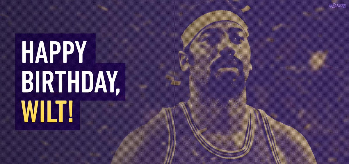 Lakers's tweet photo. Today we celebrate the life of one of the greats, Wilt "The Stilt"!! http://t.co/l3RRBoacyQ