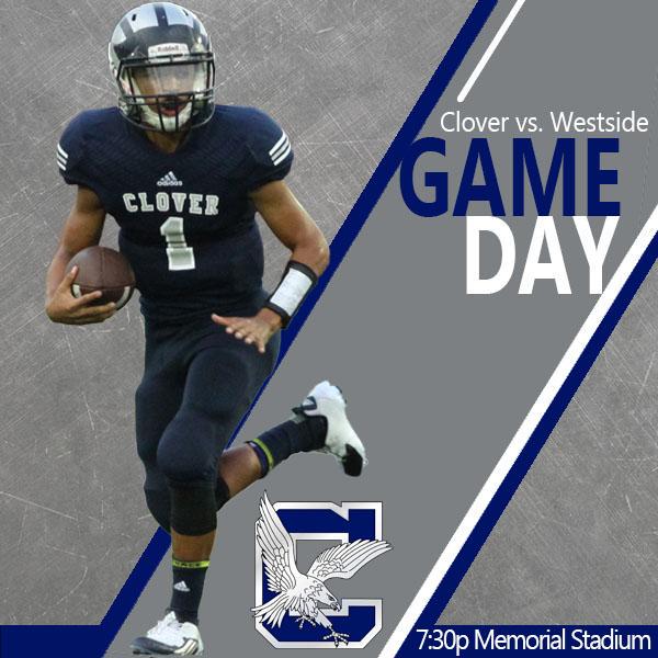 CloverEagles's tweet photo. The 1st week of classes are just about in the books. Join us at Memorial Stadium to cap the week. #CSDKickoff15 http://t.co/ltHNXgVTLB