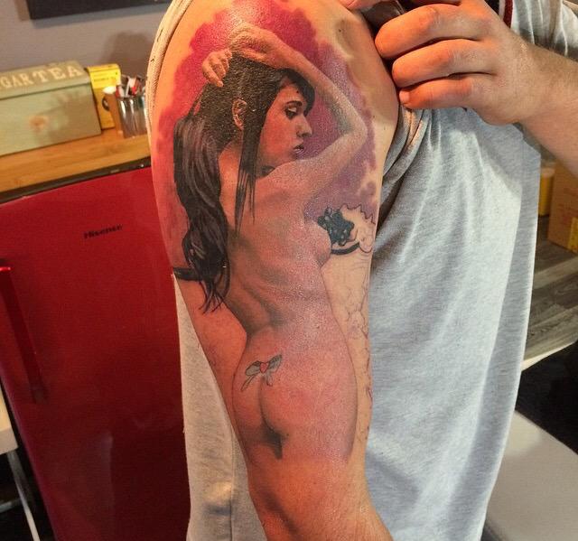 Fan art level max 😱😭 never ever imagine ppl would get my face tattooed http://t.co/sjquUT6yd4
