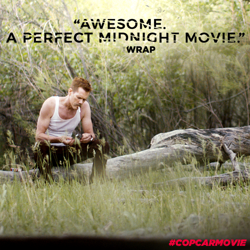 CopCarMovie's tweet photo. 2 kids, a police cruiser &amp; Kevin Bacon. See why everyone is talking about #CopCarMovie today: http://t.co/Rx1dRYqxap http://t.co/xLoEczieY6