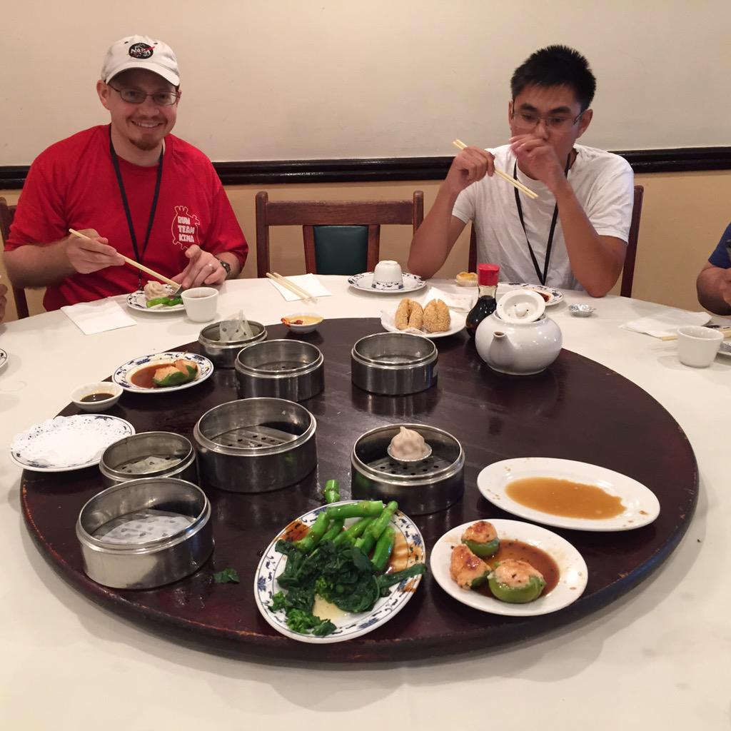 shirkinerd's tweet photo. Contemplating what to order next #dimsum #kinacon2015 @alexpham4 @niels9bohr http://t.co/I7FhO1oIlL