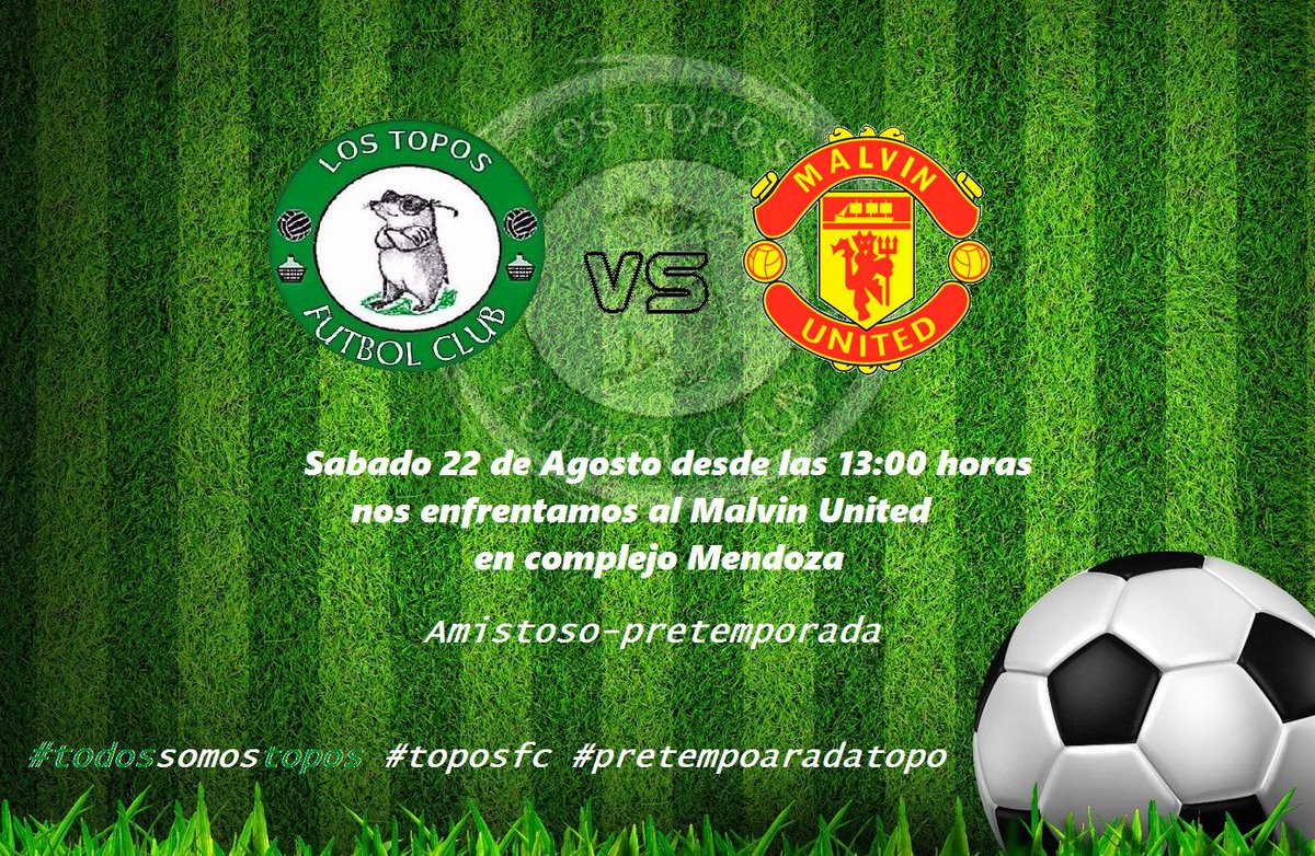 Sábado 22 de Agosto nos enfrentamos al Malvin Uinted en un amistoso de pre temporada.
#todossomostopos