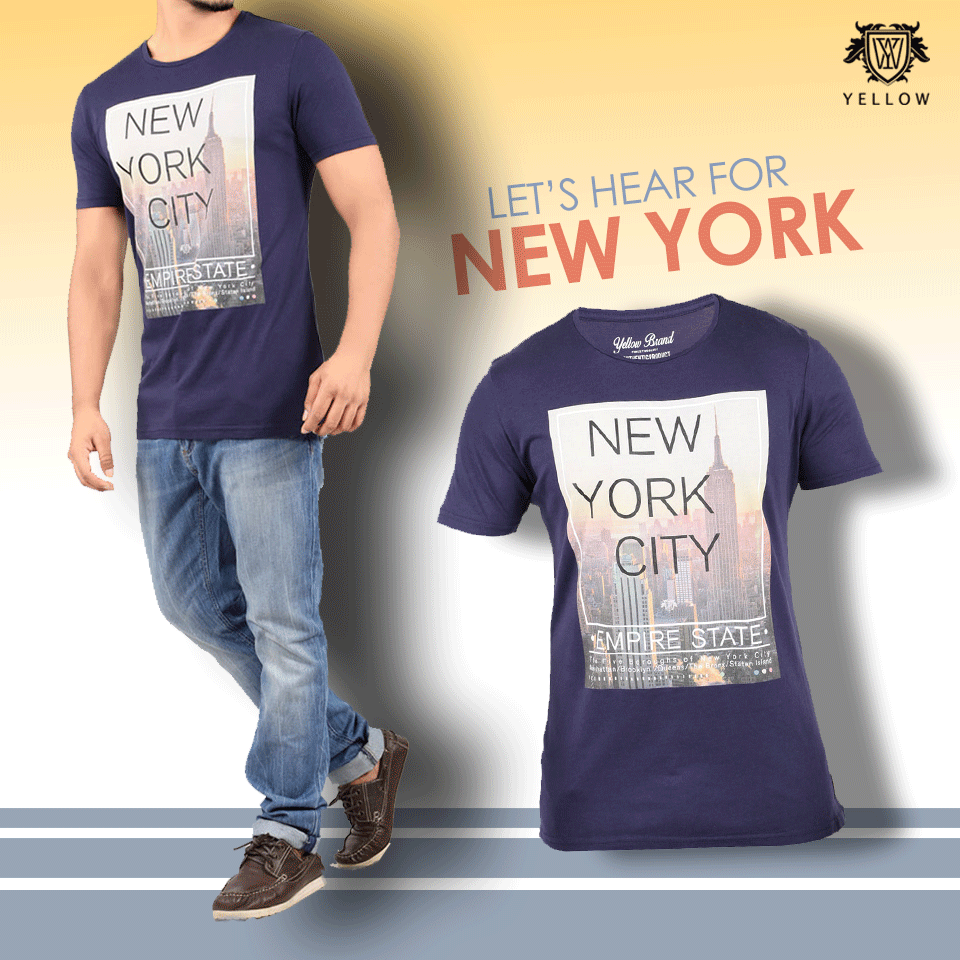 YLWClothing's tweet image. Wear our crew neck New York cityscape sapper soft tee to feel inspired! #Yellow #YLWclothing #ItsTeeTime #casualwear
