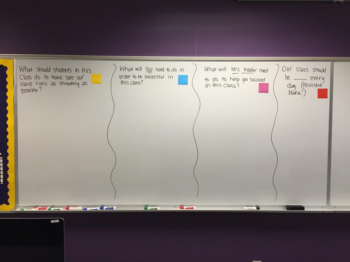 kellijokeefer's tweet photo. First day activity is on the board - excited to create our class norms together! #BringOnTheFirstDay #WarriorPride http://t.co/QCpicVDX1g