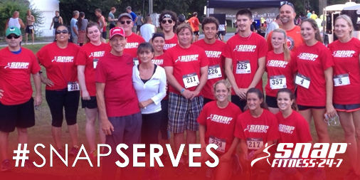snapfitness's tweet photo. Snap Fitness Clinton got its community moving as the main sponsor for the Snap Fitness Bluefish 5K! #SnapServes http://t.co/SQxYpJChys