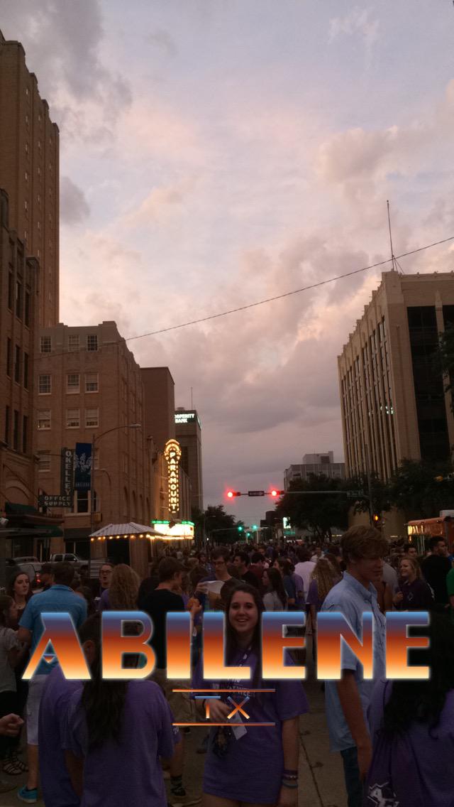 acuoptimist's tweet photo. ACU student @reilz_cox designed one of Abilene's Snapchat Geotags. Find out how you can too. http://t.co/WYTffh7rOx http://t.co/EKW5j9BIF3