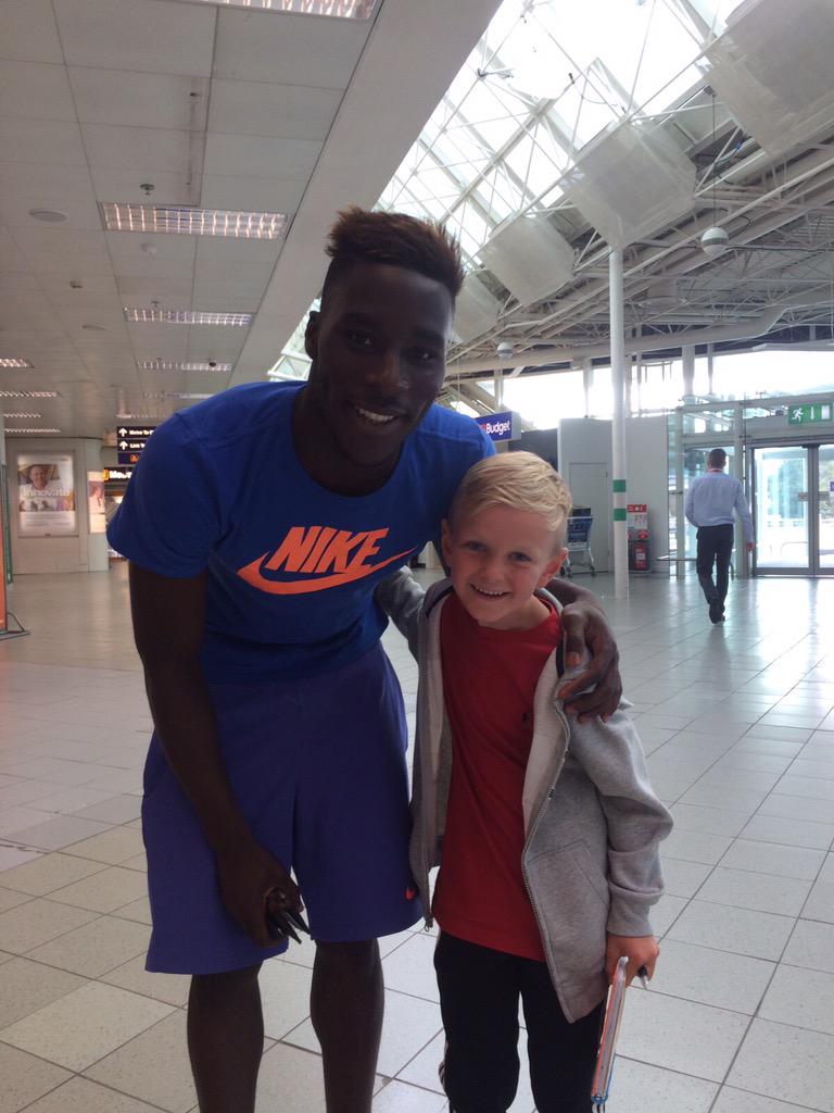 SammiBoyle's tweet photo. One happy boy meeting two footballers in two days @PaulDummett @MassadioHaidara http://t.co/dUOou6do3t
