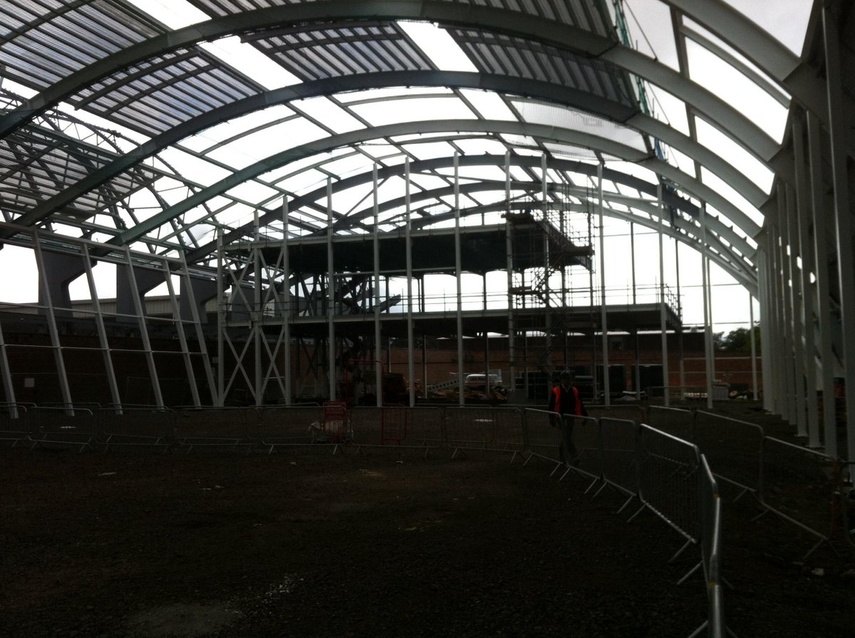 Work at Oriam: Steel work progressing well at #oriamscotland