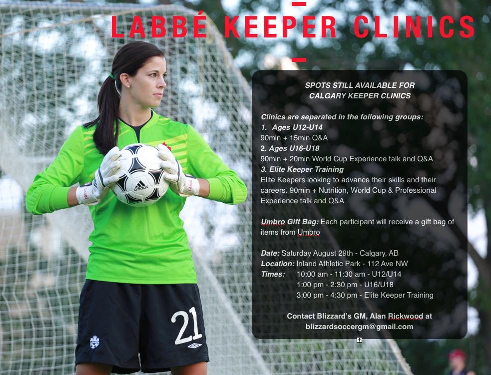 LabbeKeeperCamp's tweet image. Can't wait for my keeper camp in Calgary and Player/Keeper camp with @cmoscato4 in Edmonton! Keep signing up! #RT ⚽️
