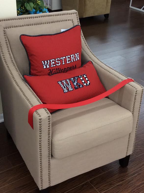creativeintbg's tweet photo. We open #Saturdays at 9 AM, so come say hello! Maybe you'll fall in love with something like these @wku #pillows... http://t.co/RZVzYQDCwc