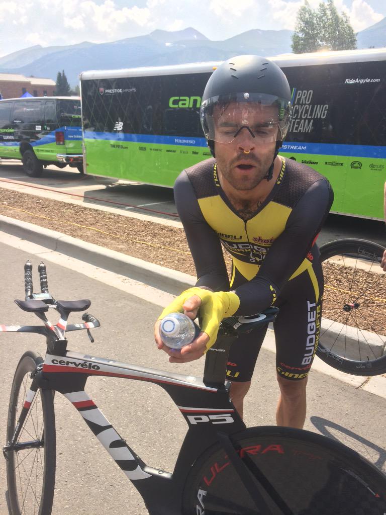 !@JackBobridge in the hot seat with fastest time, will it stand????<a href="/USAProChallenge/">USA Pro Challenge</a> #ProChallenge
