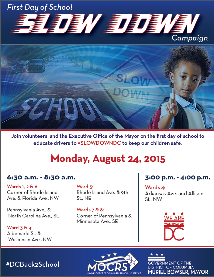 MOAA_DC's tweet photo. Join us on the first day of school to educate drivers to slow down and Keep children safe #WeAreWashingtonDC http://t.co/ZKQ2ZAa8oO