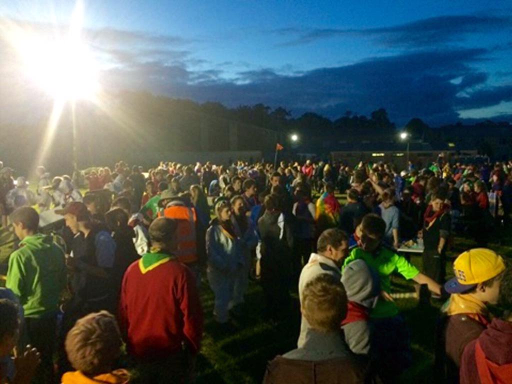 82ndCorkScouts's tweet photo. Phoenix 2015 day 2 and the spirits are high, this like a mini Jamboree. http://t.co/qb85pEx56R