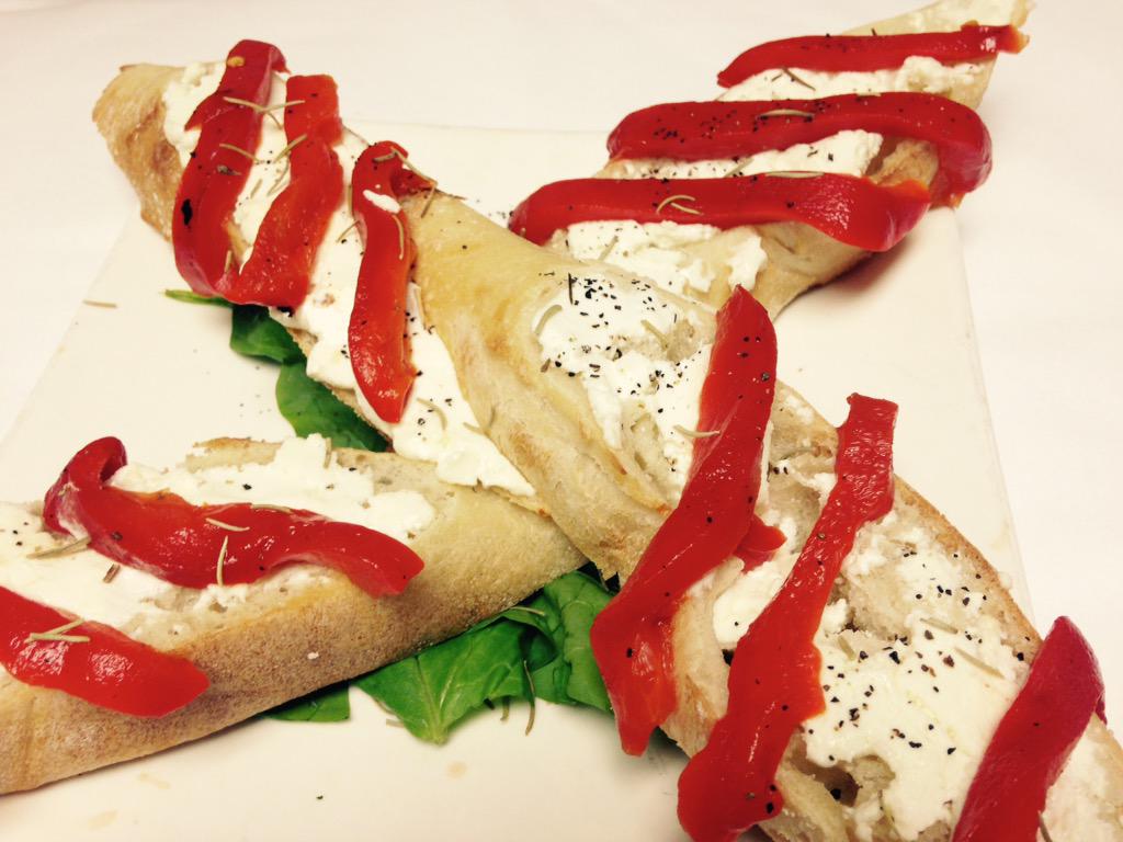 CorgansPubHouse's tweet photo. Our delicious food specials for the week-Goat Cheese and Red Pepper Crostini and Blackened Shrimp Risotto. http://t.co/GXrWCxmJgE