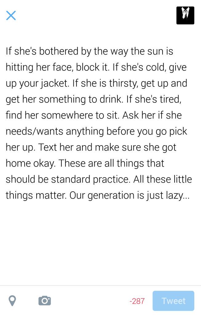 Real_Chivalry's tweet image. The little things matter... Don't be lazy