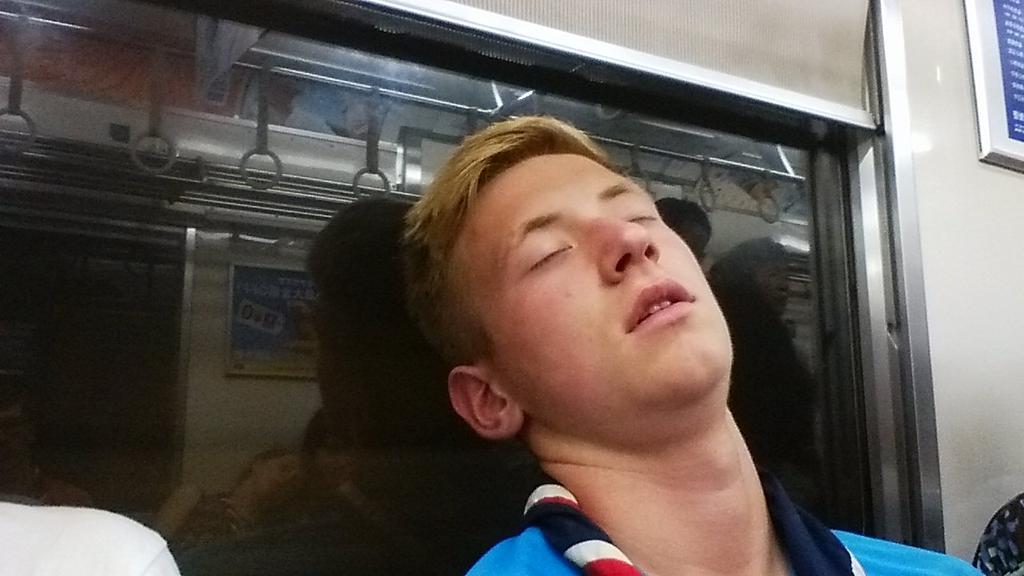 ATrueScout's tweet photo. @Unit50Japan micronapping on the subway - efficient use of time @ukcontingent #japan2015 http://t.co/2NvnDu17me
