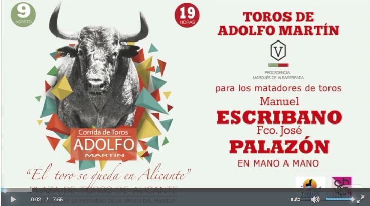 aplausos's tweet photo. VÍDEO resumen del festejo de esta tarde en el Alicante. http://t.co/TPg5VexJno http://t.co/56QGUV3ZvD