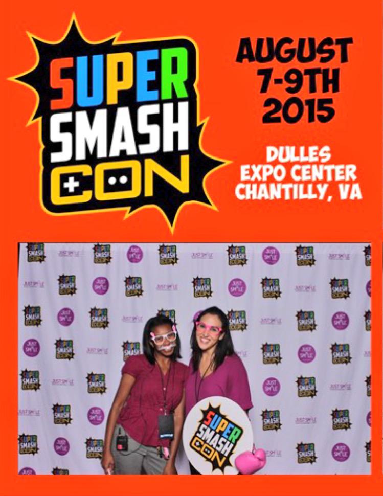 BriannaBytes's tweet photo. Covered @SuperSmashCon w/ @FeliciasLine in VA! Had a blast speaking to the gamers! #j603 #SSC @BethanysStories 👾 http://t.co/AVd1mGrD43