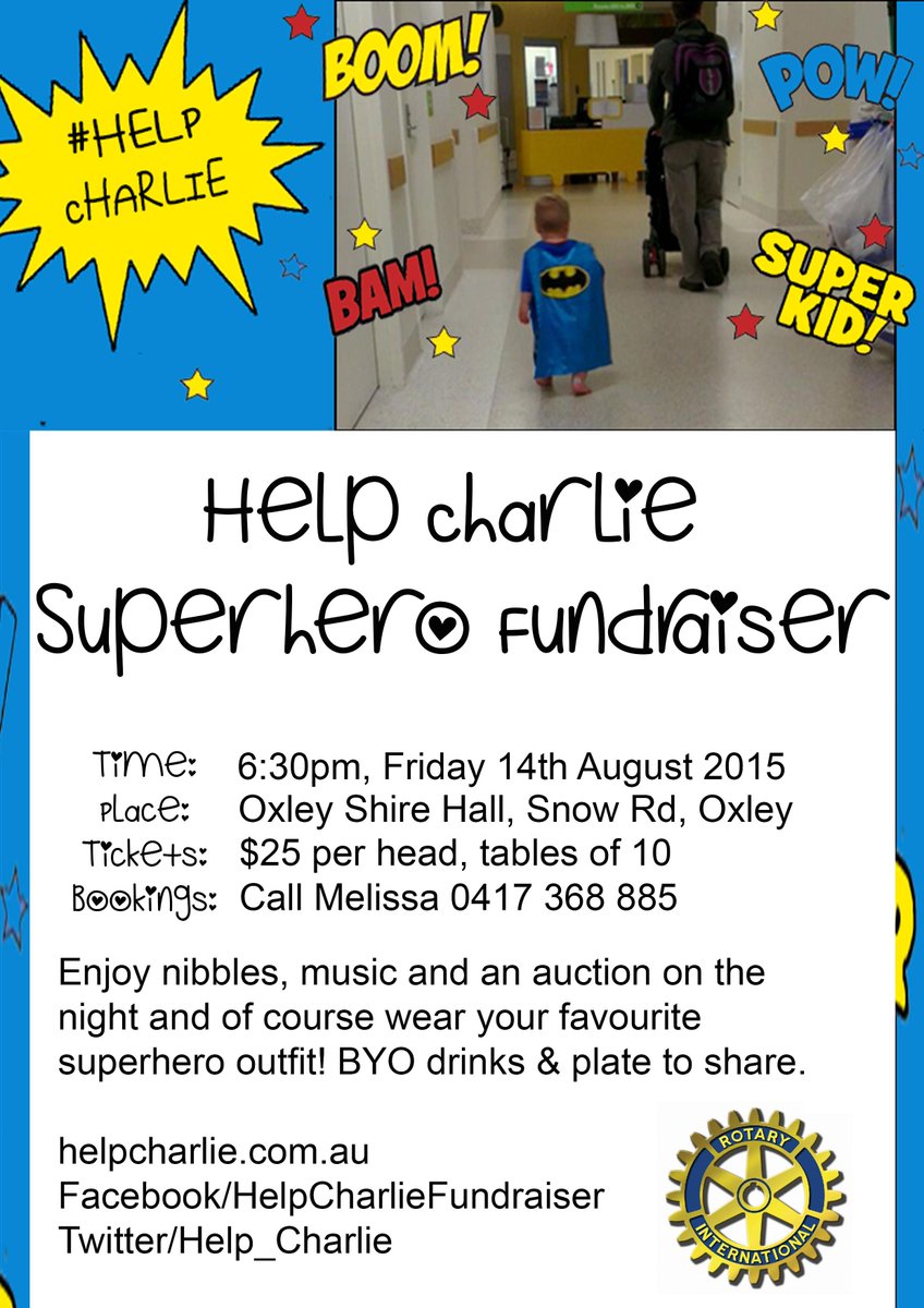 help_charlie's tweet photo. You'd best be quick to reserve your table as seats are filling fast for this Friday night! #HelpCharlie #Fundraiser http://t.co/ZdkOgIyuli