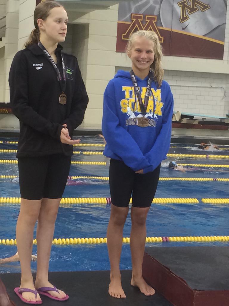 snofoxcoach's tweet photo. Congrats to Lily Grebner for her 8th place 200 Back finish.   #sodak #centralzonechampionships http://t.co/Z7Dr9oPRDM