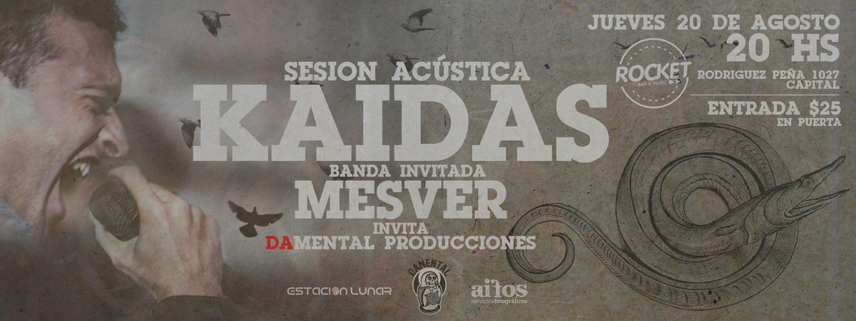 DamentalProduc's tweet photo. Proximo Acustico Kaidas y @MESVER  juntos en Rocket Bar / Noche Acustica 

Rodriguez Peña 1027 20hs http://t.co/N0M1PCSxq9