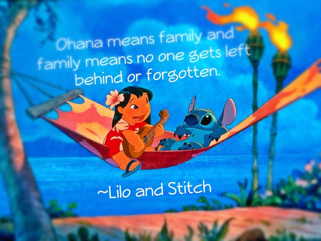 RockinRondal's tweet photo. Ohana. Forever. #LiloAndStitch @Disney http://t.co/G5zYCz1ngD