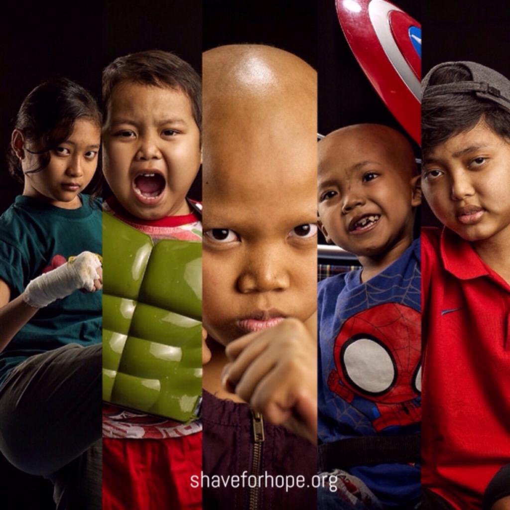 Support adik2 kanker kita ini berjuang lawan kanker. "Be The Hero, Be The Hope" <a href="/shaveforhope/">Shave for Hope</a> RT Pls!