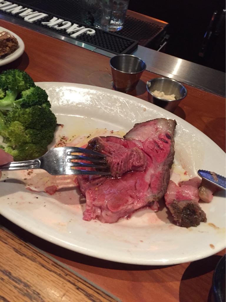 JohnLaurinaitis's tweet photo. After 21 hours from Sydney to Seattle, the Prime Rib @Blackangus20249 is great @WWE #PeoplePower #RAW #Everrett http://t.co/aliS63rHXl