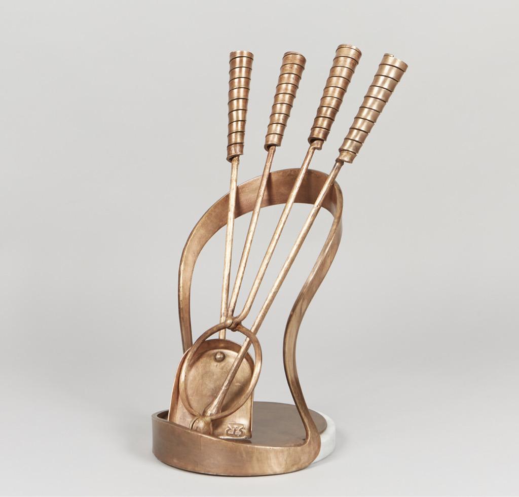 hotforged's tweet photo. Getting ready for #tentlondon2015, new work on show will include Omega fire tools in forged bronze and marble #LDF15 http://t.co/yfyeGXmhag