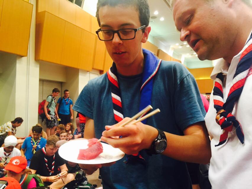 UKContingent's tweet photo. Can't be any fresher! Cut up LIVE on stage in front of them #TokyoLive #japan2015 http://t.co/Arcuw7FXv3
