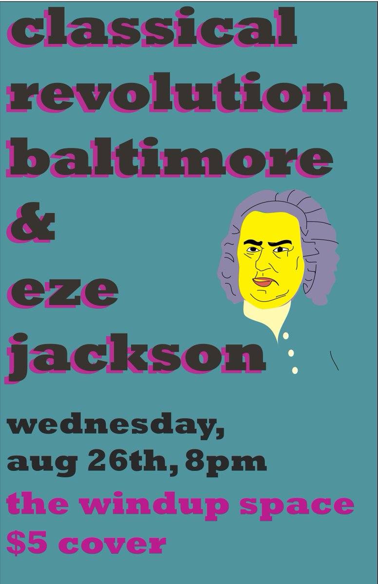 CRevBalt's tweet photo. Classical Revolution Baltimore season opener, Wed Aug 26th 8pm @thewindupspace !! http://t.co/97eNwhp8E7