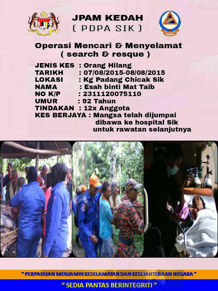 Jpamsik's tweet photo. OPERASI SEARCH &amp; RESCUE JPAM PDPA SIK @kpjpam @JPAMtwiter @JpamKedah http://t.co/kCPt2WXpSH