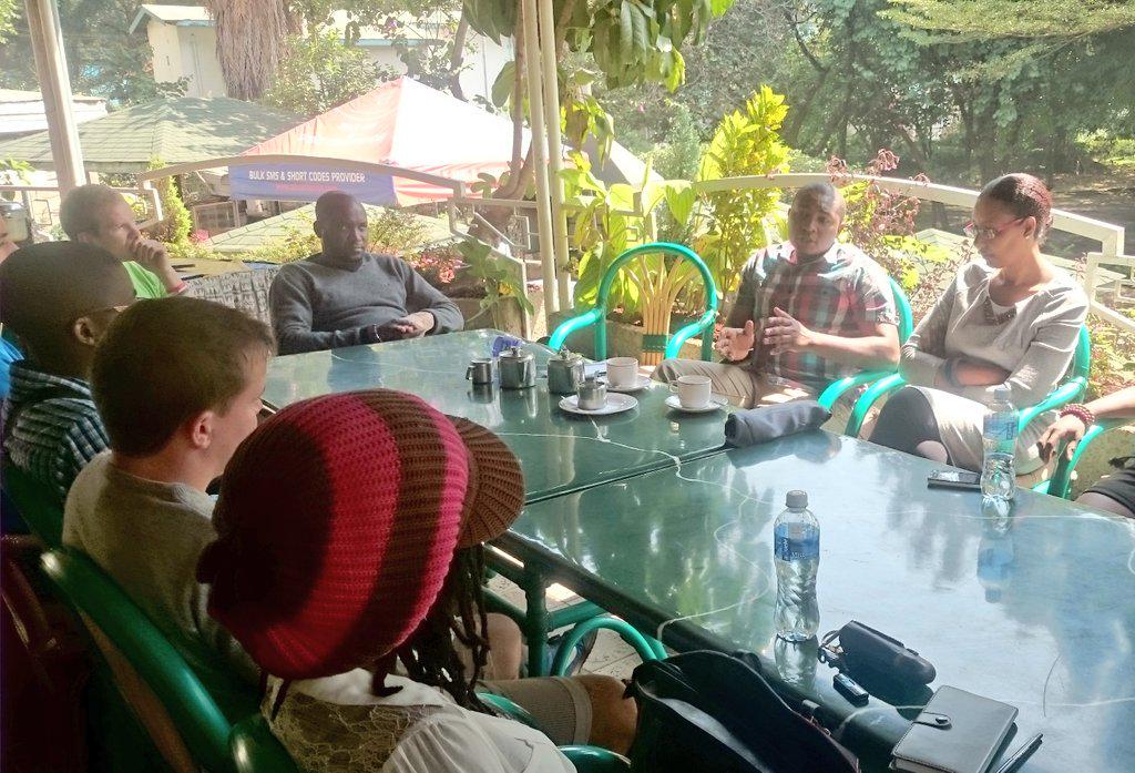 UJ_Unit2's tweet photo. Last morning in Nairobi; reflection discussion with Baraka Mwau on Nairobi socio-spatial conditions http://t.co/pEJF6rbn9S